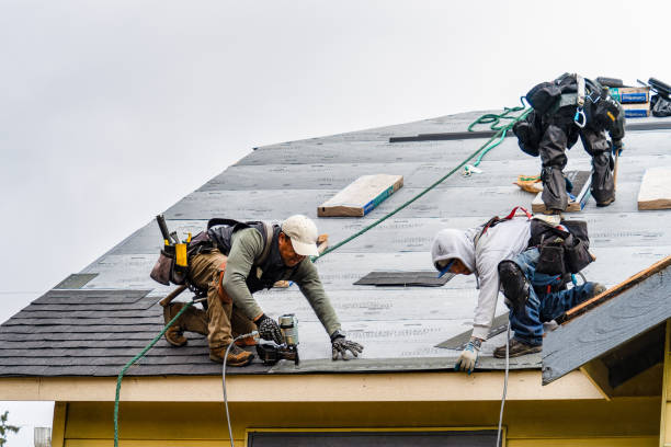 Professional Gutter Installation technician working in Harrisonburg, VA